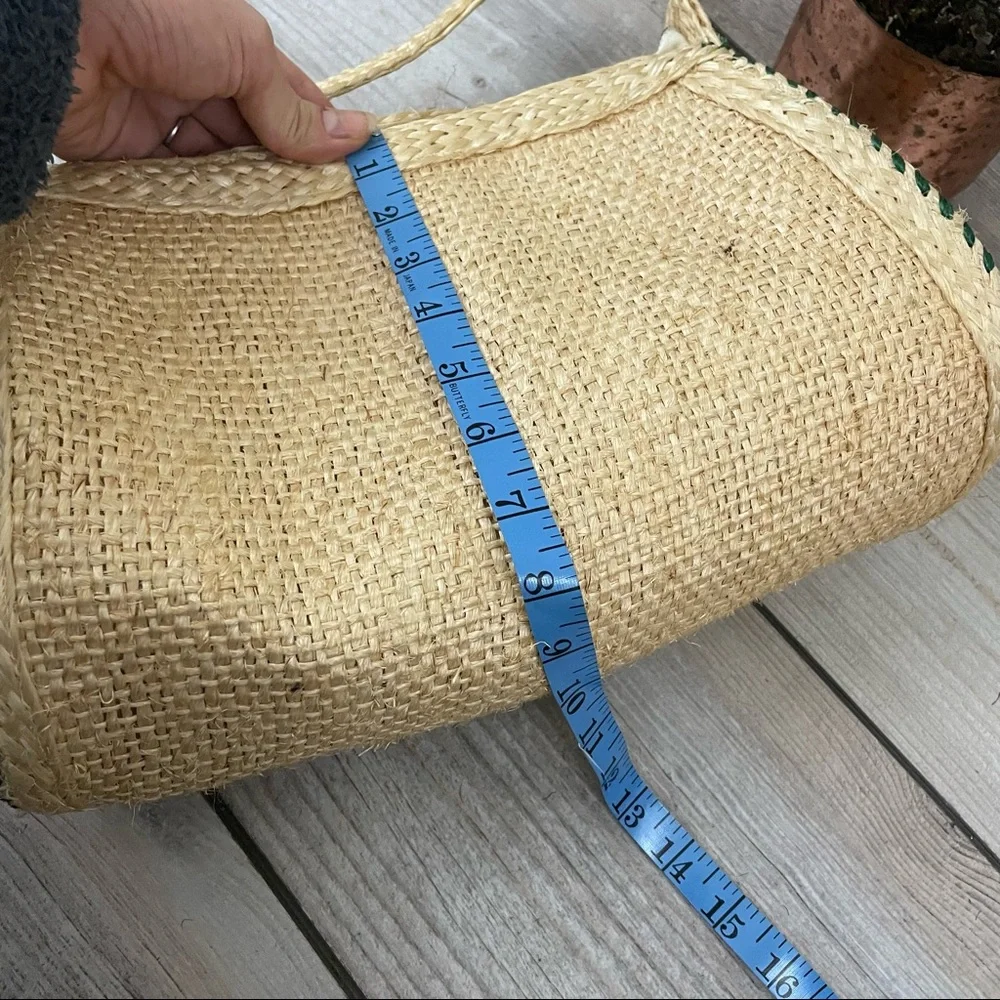 Vintage Multicolor Woven Straw Shoulder Bag - Picture 11 of 11